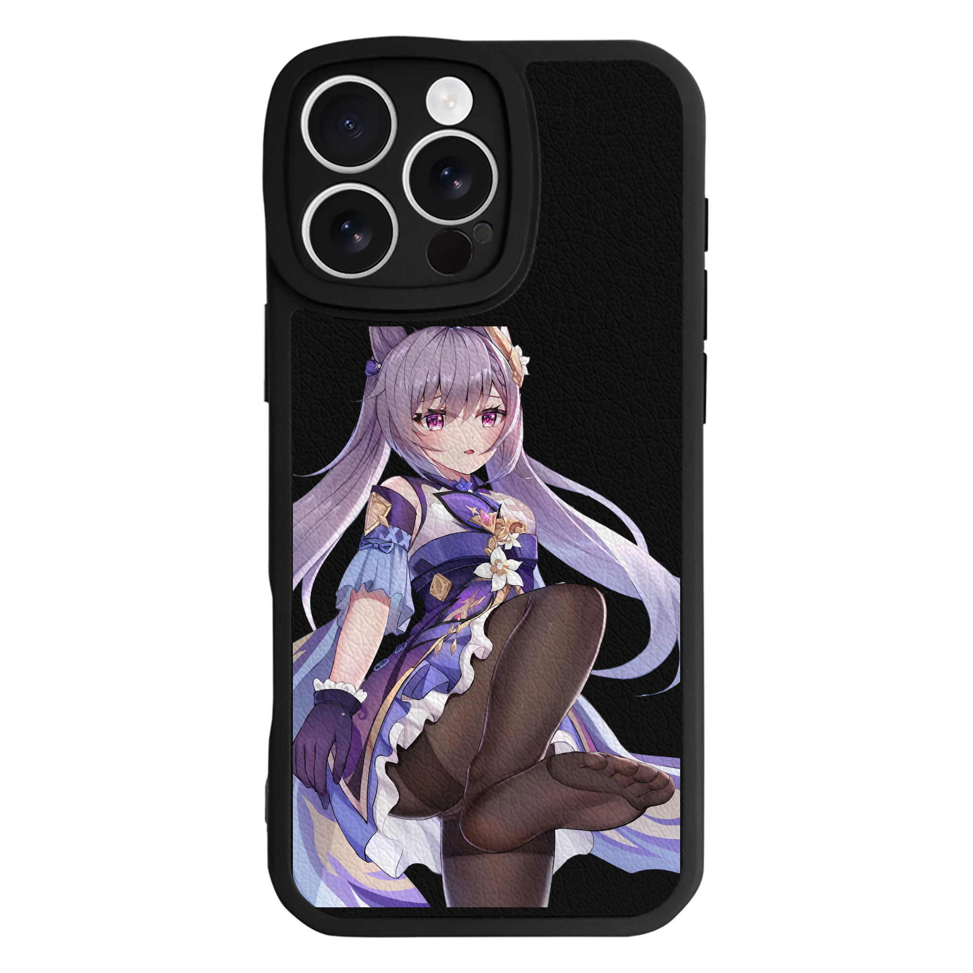 げんし神 刻晴 こくせい genshin Kokusei 【iPhone 16シリーズ対応】シリコンスマホケース（レザー調） 材質：シリコン